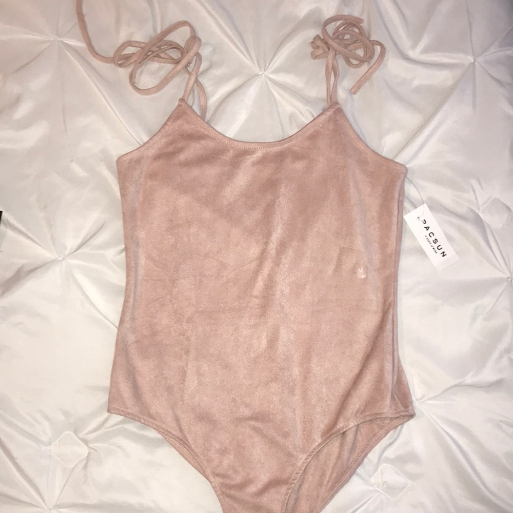 PacSun Pink Suede Bodysuit